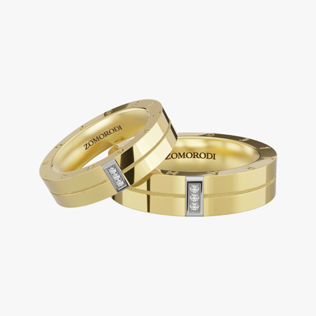 Elegant Diamond Matching Wedding Rings